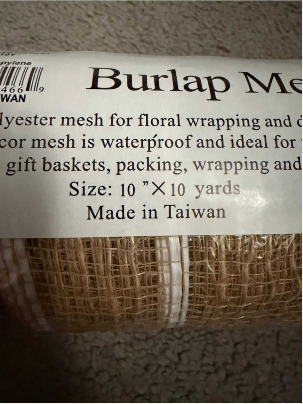 Burlap Mesh Floral Decor 10